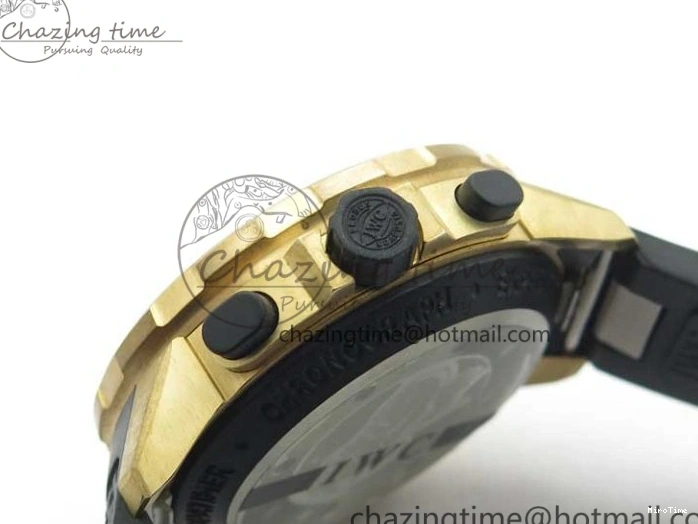 MIROTIME 0125 Aquatimer Chrono IW379503 Bronzo Case V6F 1:1 Best Edition Black Dial on Rubber Strap A Popular 7103